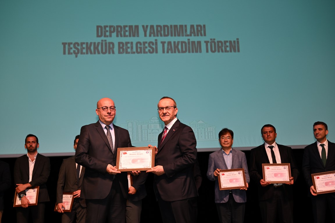 Kocaeli Valiliinden Teekkr Belgesi
